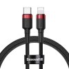 Kabel USB-C do Lightning PD Baseus Cafule, 18W, 1m (czarno-czerwony)