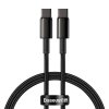 Kabel USB-C do USB-C Baseus Tungsten Gold, 100W, 1m (czarny)