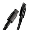 Kabel USB-C do USB-C Baseus Tungsten Gold, 100W, 1m (czarny)