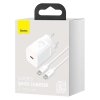 Ładowarka sieciowa Baseus Super Si Quick Charger 1C 25W z przewodem USB-C do USB-C 1m (biała)