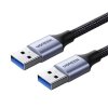 KABEL USB3.0, USB-A MĘSKI DO USB-A MĘSKI, UGREEN US373 2A, 0,5M (CZARNY)