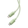 Kabel szybko ładujący Baseus USB-C do USB-C Habitat Series 100W, 2m (zielony)