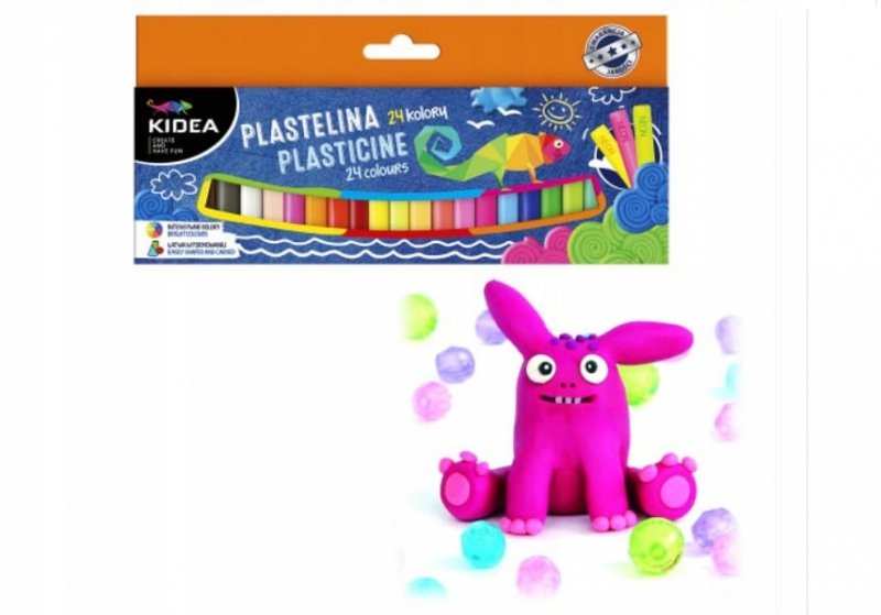 PLASTELINA KIDEA OKRĄGŁA - 24 KOLORY