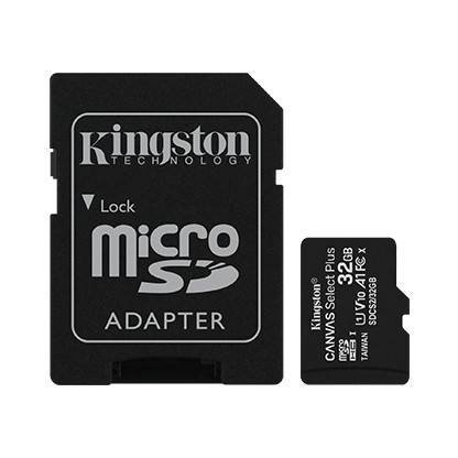 KINGSTON KARTA PAMIĘCI MICROSD 32GB CANVAS SELECT PLUS 100MB/S ADAPTER