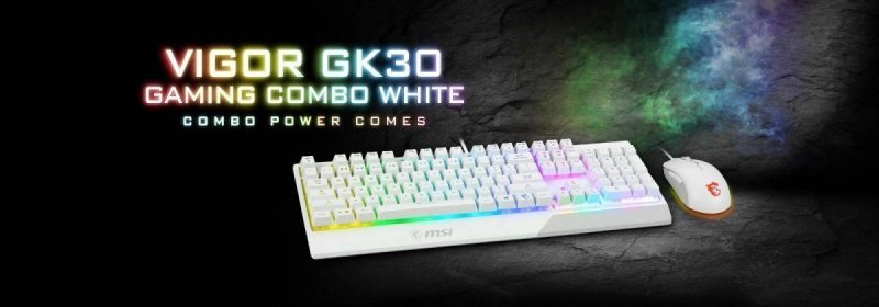 MSI ZESTAW KLAWIATURA + MYSZ VIGOR GK30 COMBO BIAŁY