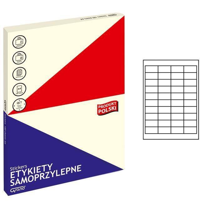 ETYKIETY SAMOPRZYLEPNE 48.5X25.4MM GRAND 150-1030 BIAŁE 100ARK*40SZT