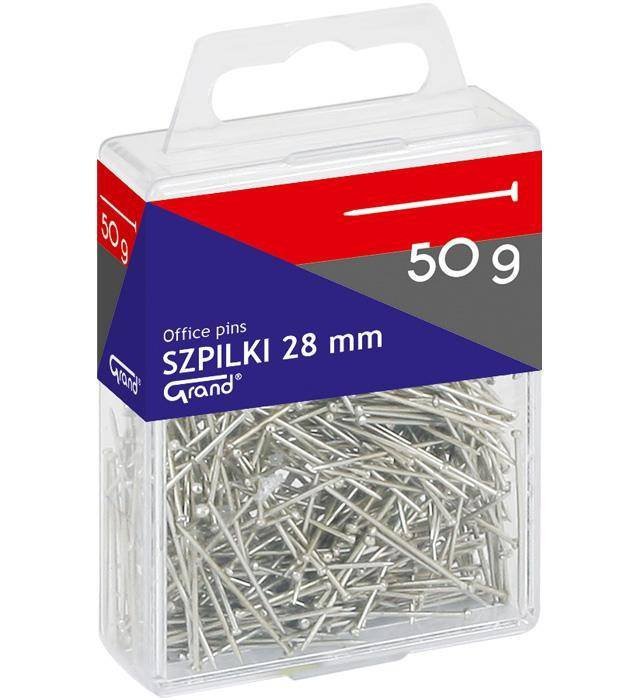 SZPILKI 28MM GRAND 110-1638 W POJEMNIKU PLASTIKOWYM 50G