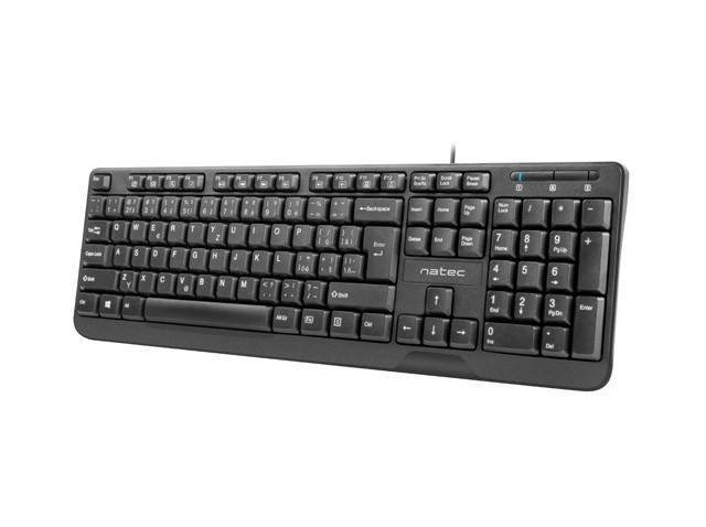 NATEC KLAWIATURA TROUT SLIM USB CZ/SK CZARNA