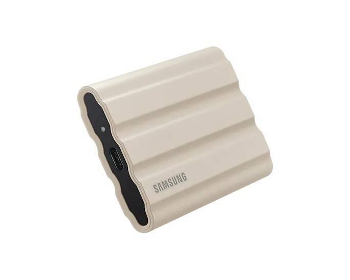 SAMSUNG DYSK SSD T7 SHIELD 2TB USB 3.2, BEŻOWY