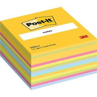 KARTECZKI SAMOPRZYLEPNE 76X76MM 3M POST-IT® 2030-U MIX KOLORÓW 450 KART