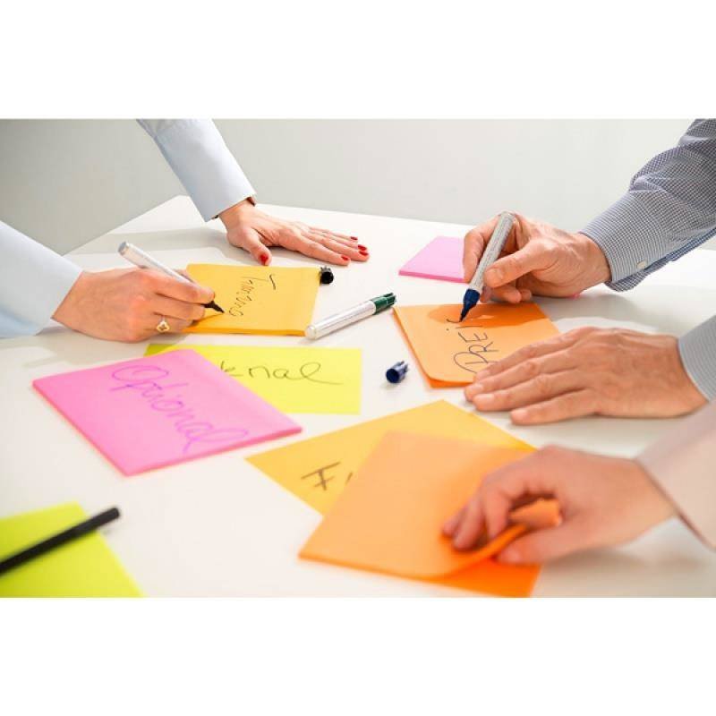 KARTECZKI SAMOPRZYLEPNE BOOST, W LINIĘ, 101X152MM 3M POST-IT® SUPER STICKY XXL W LINIE 3X45 KART