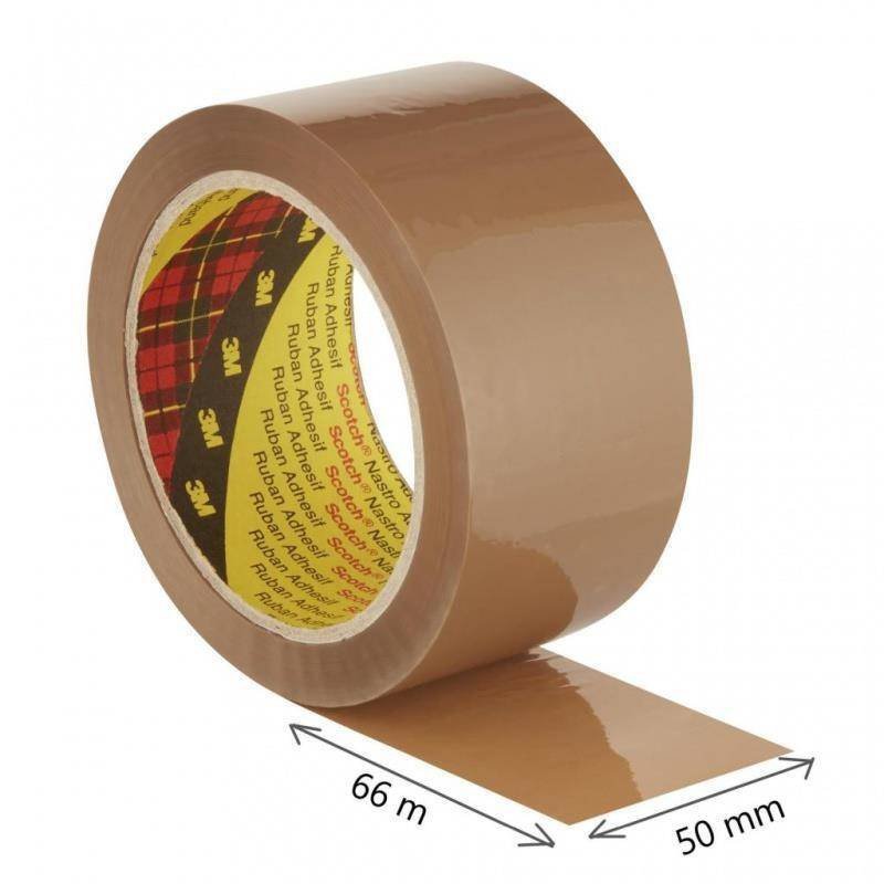 TAŚMA PAKOWA Z PODAJNIKIEM 50MMX60M 3M SCOTCH® 309 BUFF BRĄZOWA 50ΜM 2SZT