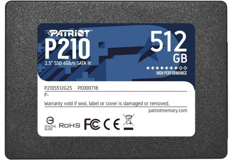 PATRIOT DYSK SSD 512GB P210 520/430 MB/S SATA III 2.5