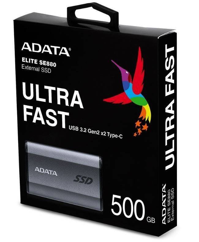 ADATA DYSK SSD EXTERNAL SE880 500G USB3.2A/C GEN2X2
