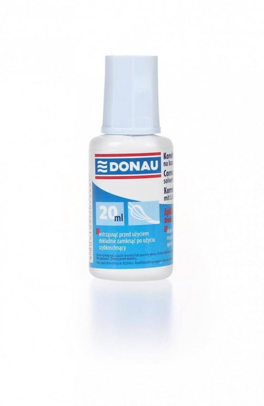KOREKTOR W PŁYNIE 20ML DONAU Z PĘDZELKIEM