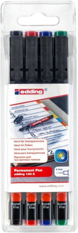 FOLIOPISY EDDING 140 S MIX KOLORÓW 0.3MM 4SZT