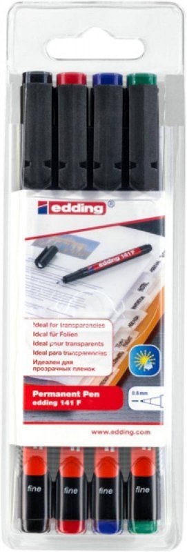 FOLIOPISY EDDING 141 F MIX KOLORÓW 0.6MM 4SZT