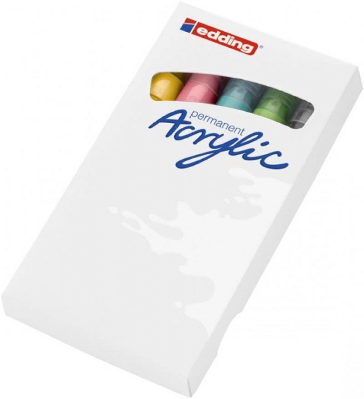 MARKERY AKRYLOWE EDDING 5100 MIX KOLORÓW 2-3MM 5SZT