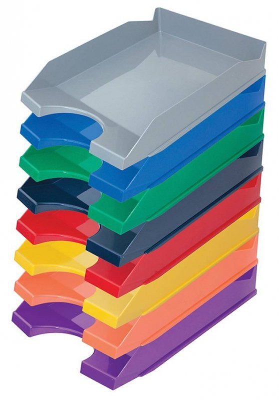 SZUFLADA A4 OFFICE PRODUCTS SZARA POLISTYREN/PP