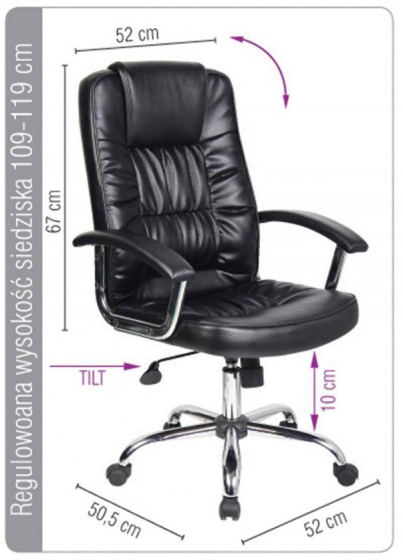 FOTEL BIUROWY OFFICE PRODUCTS CYPRUS CZARNY