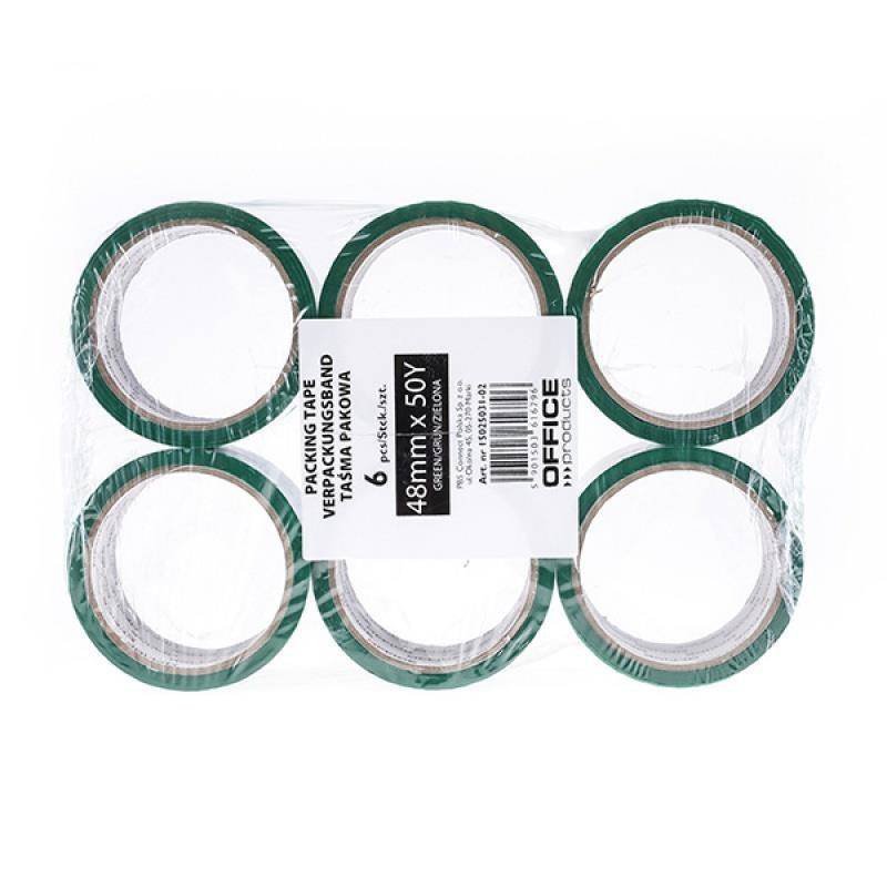TAŚMA PAKOWA 48MMX50YD OFFICE PRODUCTS ZIELONA 36MIC
