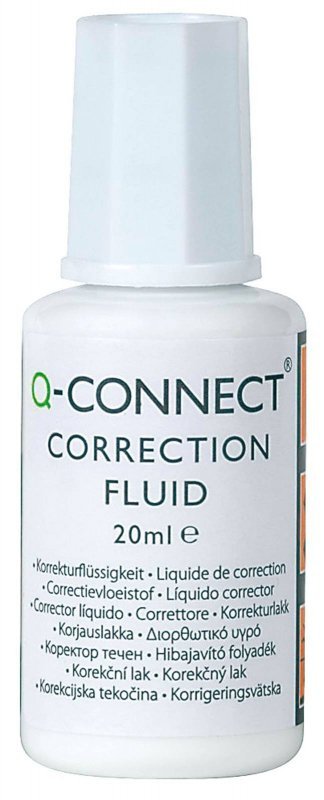 KOREKTOR W PŁYNIE 20ML Q-CONNECT Z PĘDZELKIEM