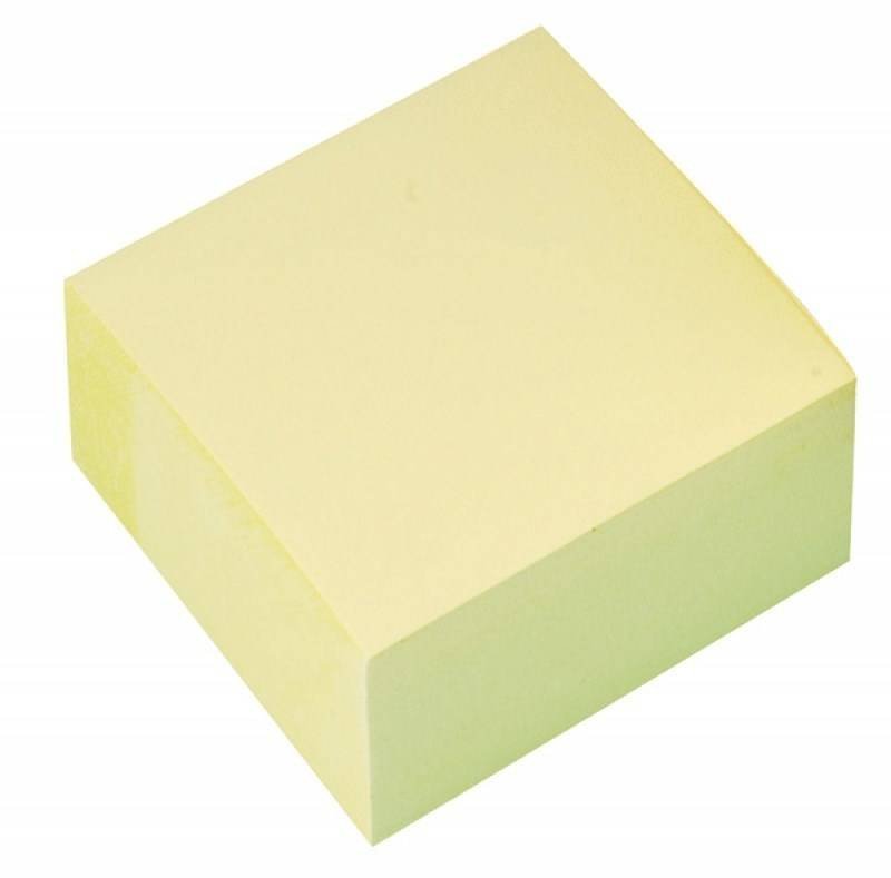 KARTECZKI SAMOPRZYLEPNE 76X76MM Q-CONNECT ŻÓŁTE 400KART