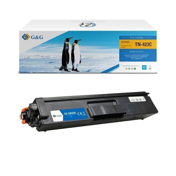 G&G KOMPATYBILNY TONER Z TN-423C, CYAN, 4000S, NT-CB423C, DLA BROTHER HL-L8260CDW, DCP-L4810CDW, MFC-L8690CDW,8900CDW, N
