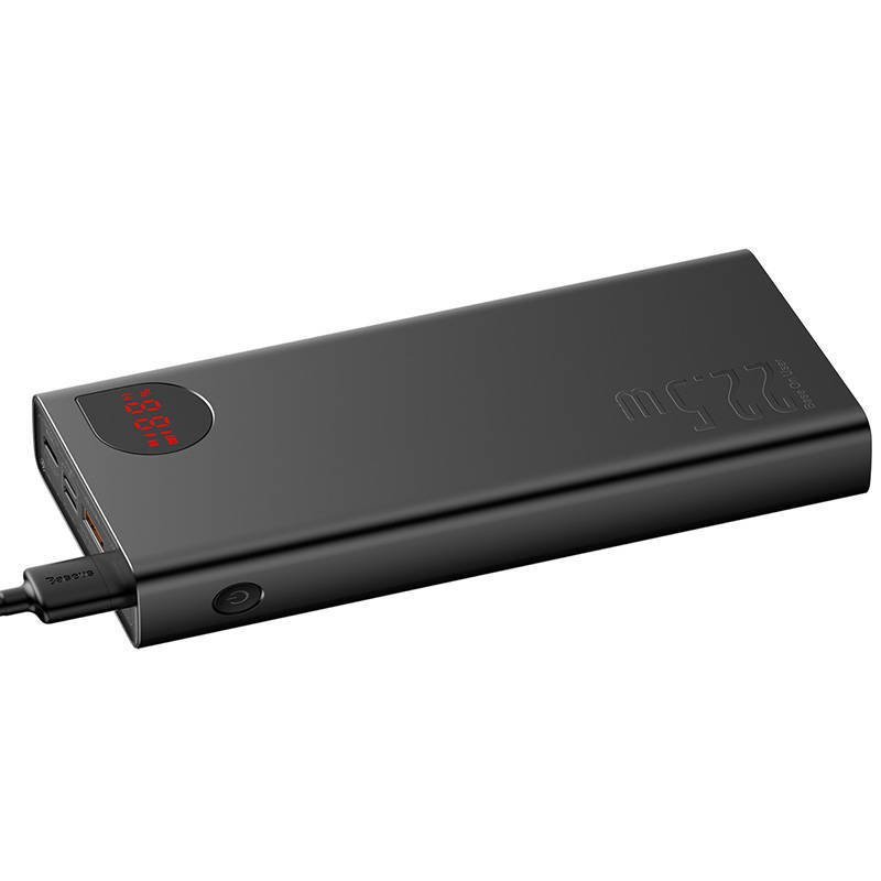 Powerbank Baseus Adaman Metal, 20000mAh, 2xUSB, USB-C, Lightning, microUSB  22.5W (czarny)