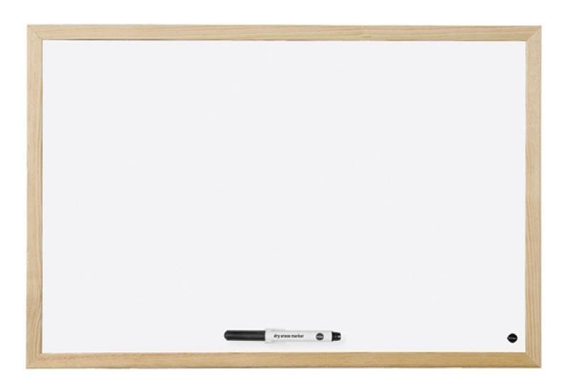 TABLICA SUCHOŚCIERALNA MAGNETYCZNA 60X90CM BI-OFFICE BIAŁA RAMA DREWNIANA