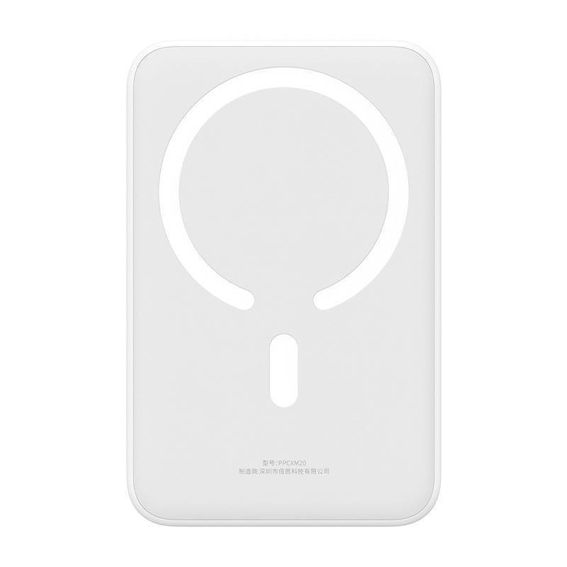 Powerbank magnetyczny Baseus Magnetic Mini 20000mAh, USB-C 20W MagSafe (biały)
