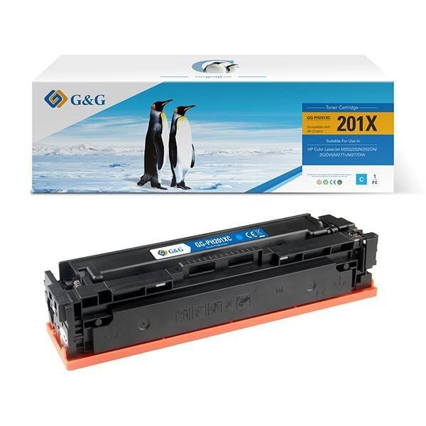 G&G KOMPATYBILNY TONER Z CF401X, CYAN, 2300S, NT-PH201XC, HP 201X, DLA HP COLOR LASERJET MFP 277, PRO M252, N
