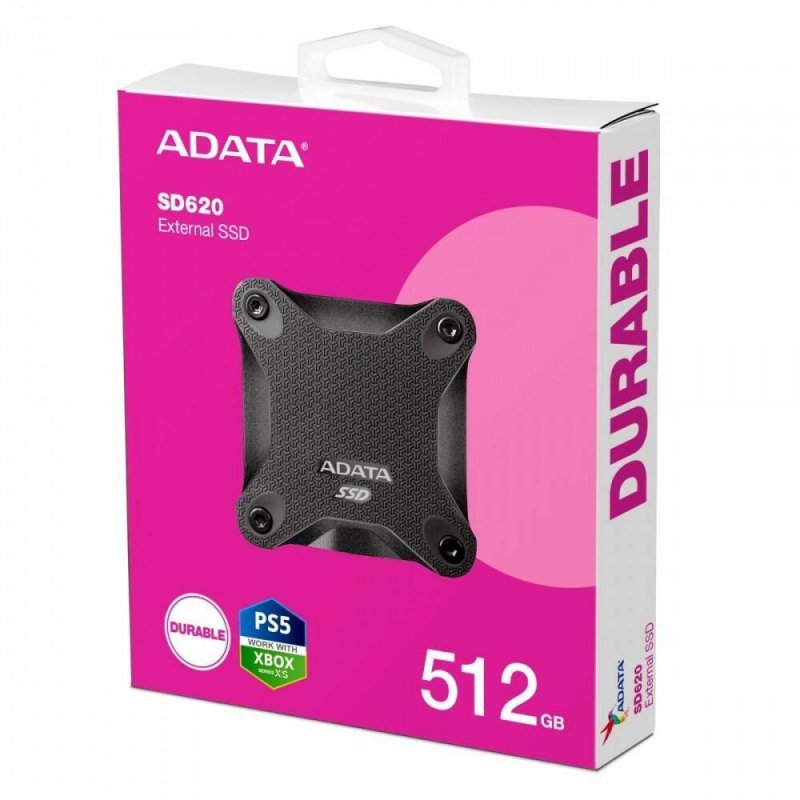 ADATA DYSK ZEWNĘTRZNY SSD SD620 512G U3.2A 520/460 MB/S CZARNY