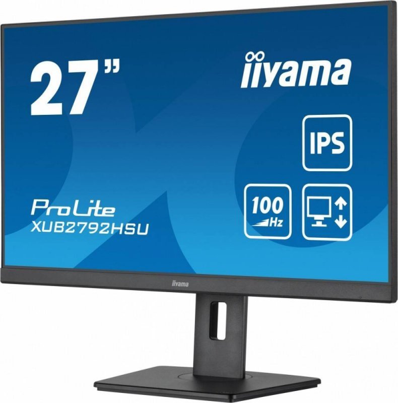 IIYAMA MONITOR PROLITE XUB2792HSU-B6 27 CALI IPS,HDMI,DP,100HZ,SLIM,4XUSB3.2,PIVOT, HAS(150MM),2X2W