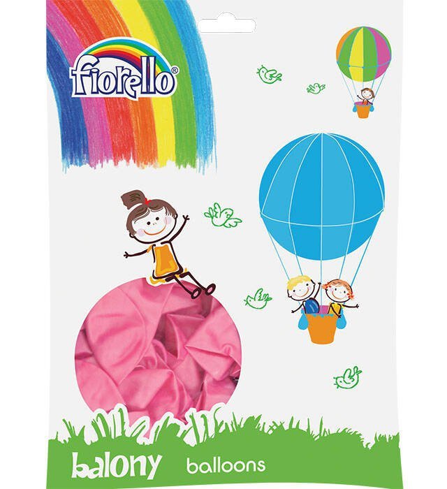 BALONY 12&quot; FIORELLO 170-2121 METALICZNY RÓŻOWY