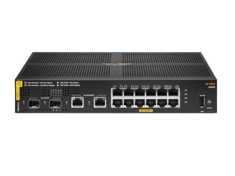 HEWLETT PACKARD ENTERPRISE PRZEŁACZNIK ARUBA 6000 12G CL4 2SFP 139W SWITCH R8N89A