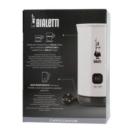 BIALETTI MILK FROTHER MKF02 BIANCO - ELEKTRYCZNY SPIENIACZ DO MLEKA BIAŁY
