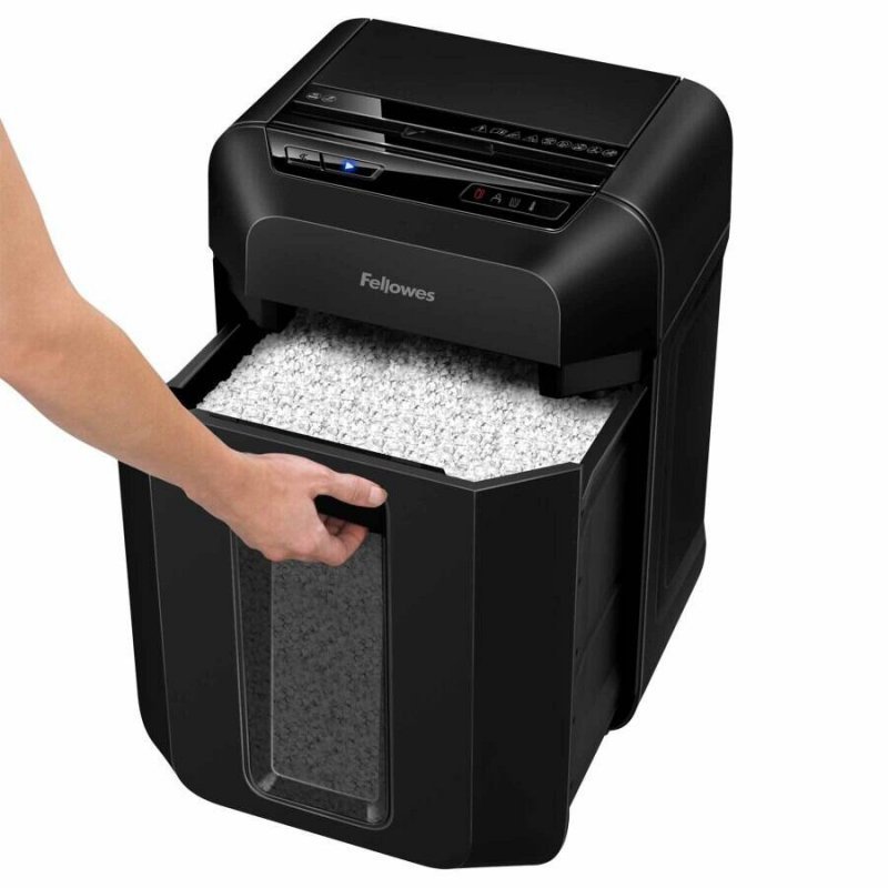NISZCZARKA A4 FELLOWES 80M AUTOMAX 4621501 CZARNA 80KRT ŚCINKI 4X12MM 17 LITRÓW