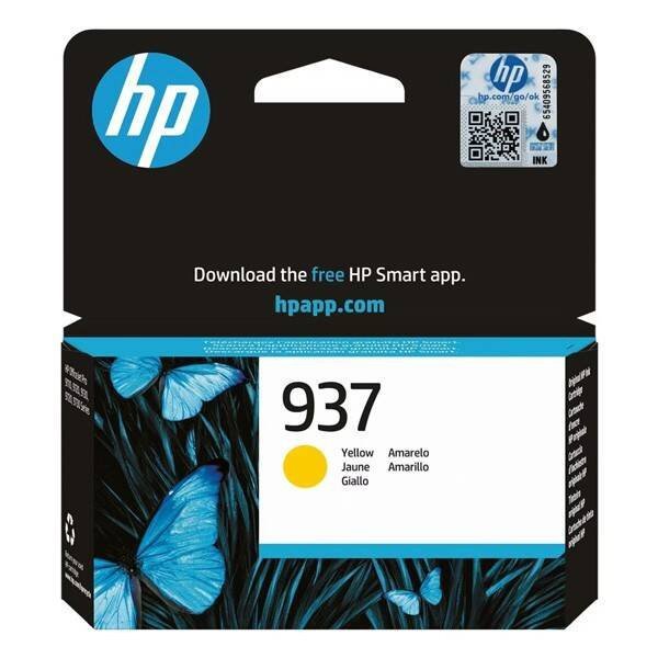 HP ORYGINALNY INK / TUSZ 4S6W4NE, HP 937, YELLOW, 800S