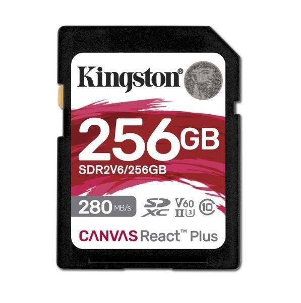 KINGSTON KARTA PAMIĘCI SD 256GB REACT PLUS 280/150/MB/S U3 V60