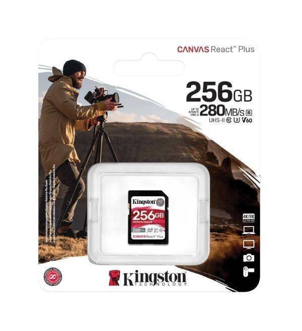 KINGSTON KARTA PAMIĘCI SD 256GB REACT PLUS 280/150/MB/S U3 V60