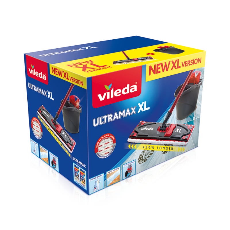 ZESTAW MOP PŁASKI+WIADERKO VILEDA ULTRAMAX BOX XL VI160932
