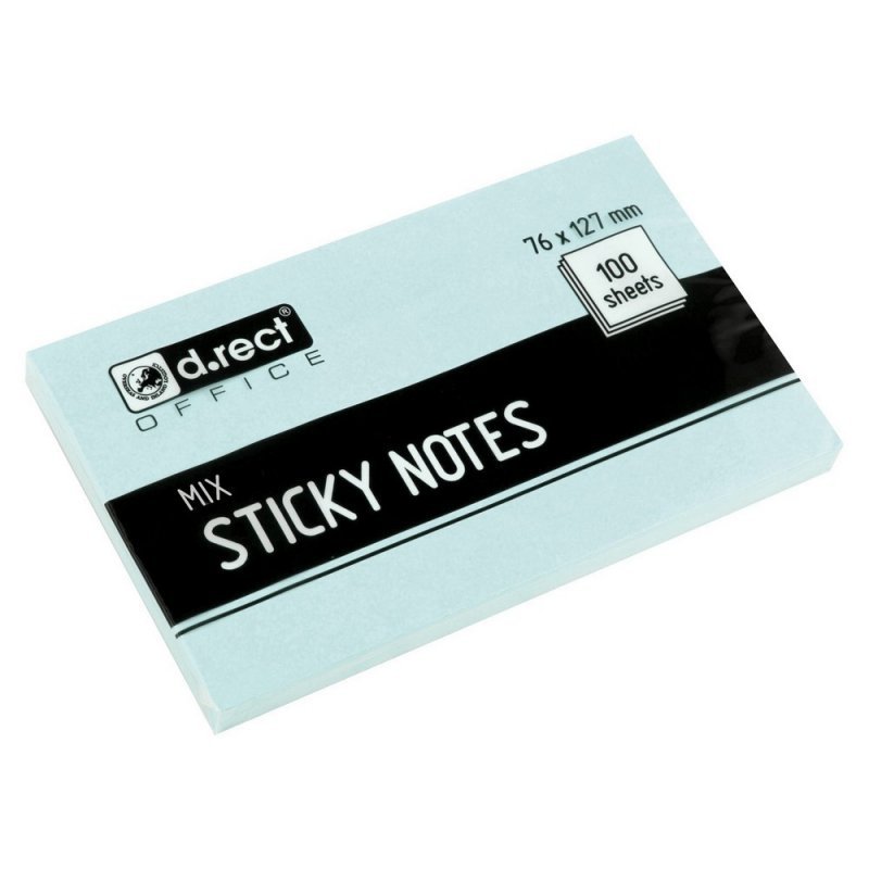 NOTES SAMOPRZYLEPNY D.RECT 76X127MM MIX KOLOR