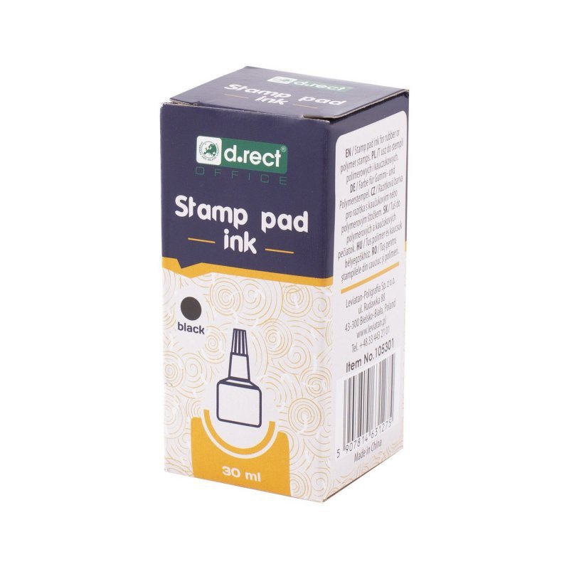 TUSZ DO STEMPLI D.RECT CZARNY 30ML