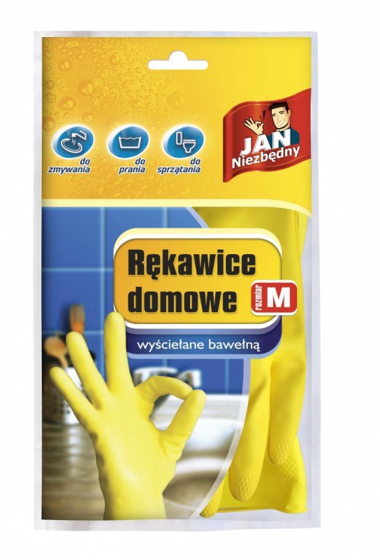 RĘKAWICE DOMOWE Z NATURALNEGO LATEKSU JAN NIEZBĘDNY M