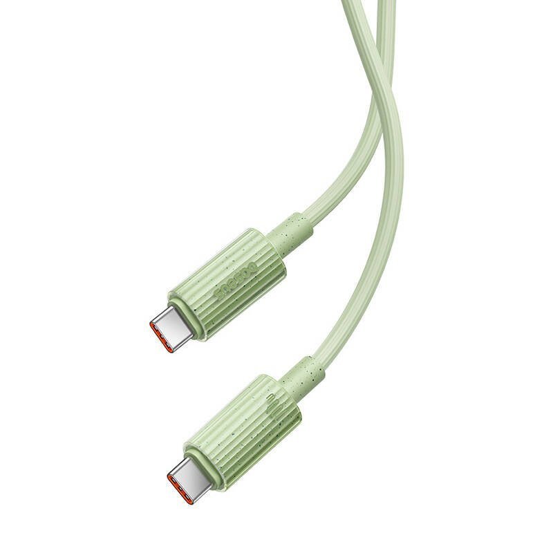 Kabel szybko ładujący Baseus USB-C do USB-C Habitat Series 100W, 2m (zielony)