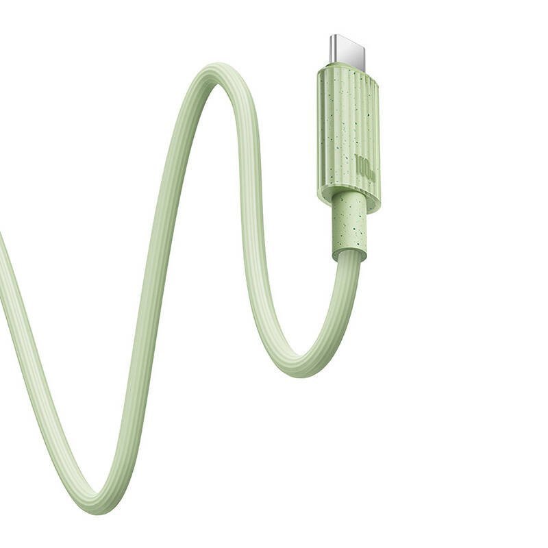 Kabel szybko ładujący Baseus USB-C do USB-C Habitat Series 100W, 2m (zielony)