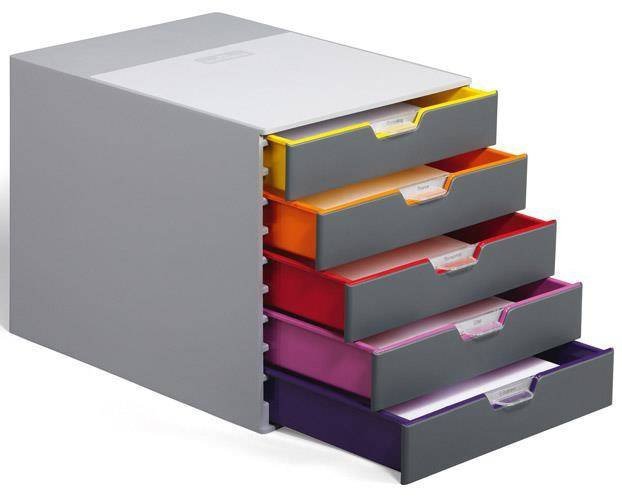 POJEMNIK 280X292X356MM DURABLE VARICOLOR 760527 SZARY 5 SZUFLAD