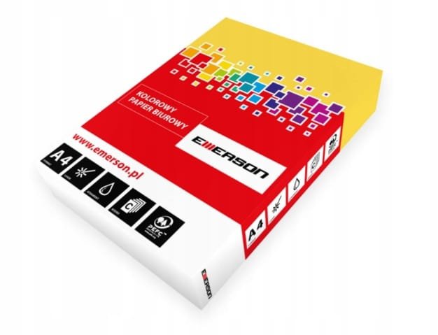 Papier kolorowy A4 EMERSON cytrynowy 80g 500 ark