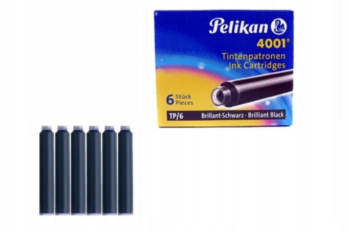 NABOJE DO PIÓR marki PELIKAN NIEBIESKO-CZARNE TP/6